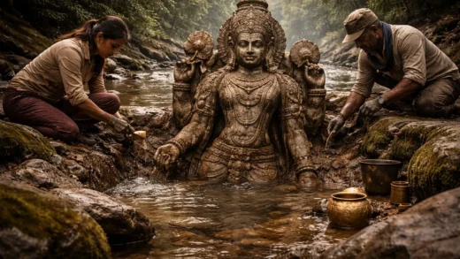Penemuan Patung Dewa Vishnu Abad ke-12 di India